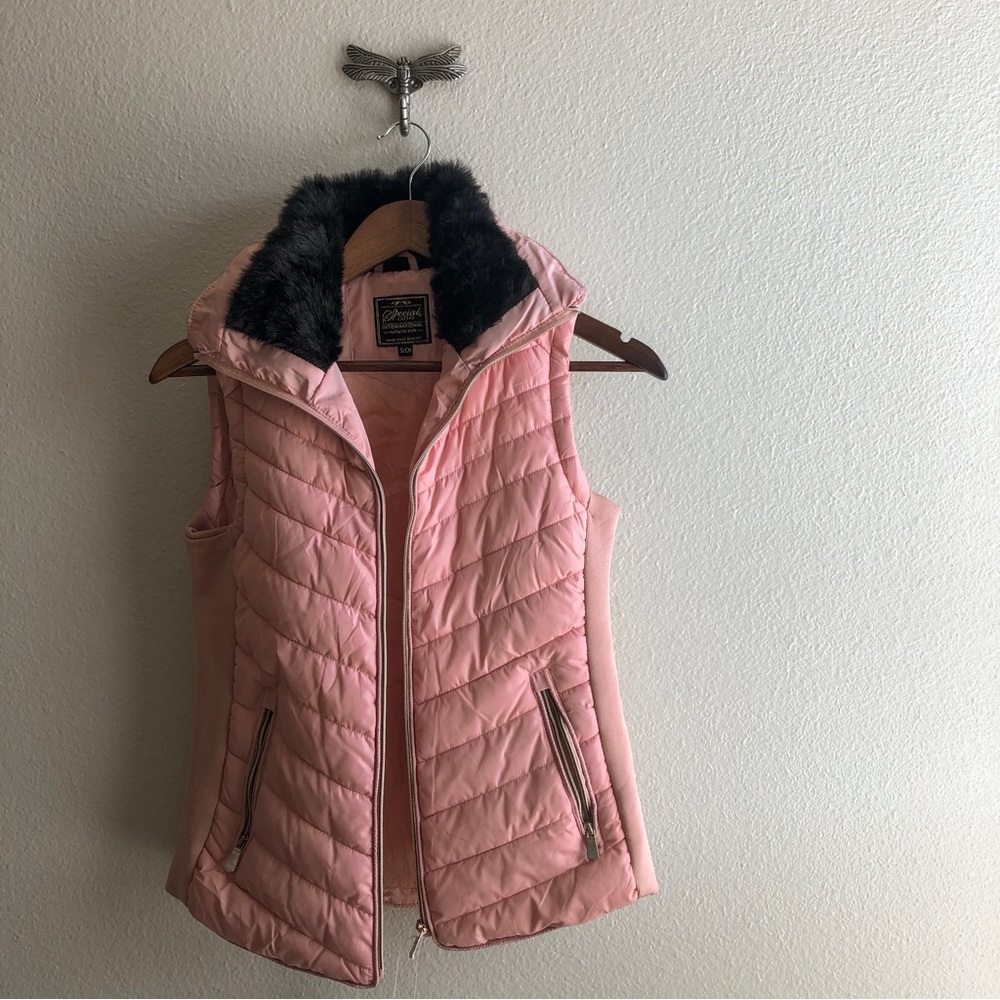 NWT Special One International Pink Puffer Vest
